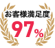 お客様満足度 97％