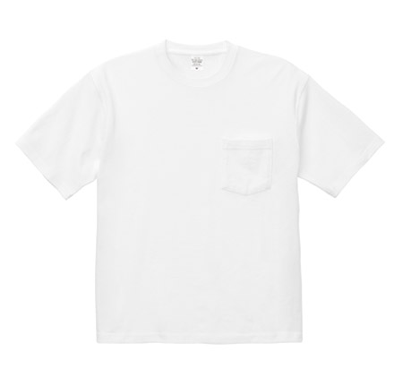 9.1オンス マグナムウェイト ビッグシルエット Tシャツ（ポケット付）（4412-01） ホワイト（001）